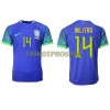 Original Fußballtrikot Brasilien Eder Militao 14 Auswärtstrikot WM 2022 Für Herren